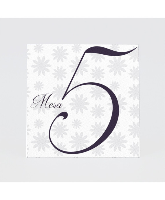 Numero para la mesaazul claro elegante