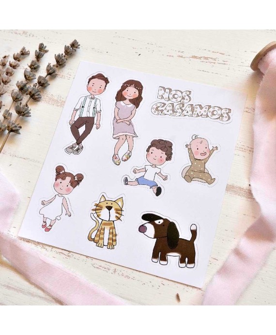 Invitación de boda papa y mama se casan en furgoneta