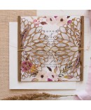 Invitación de boda troquel kraft portada