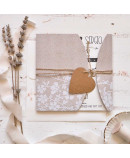 Invitación de boda corazon kraft portada