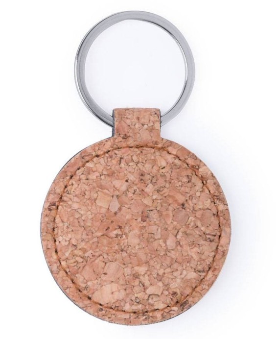Llavero corcho natural redondo