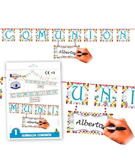 Guirnalda comunión niño personalizable
