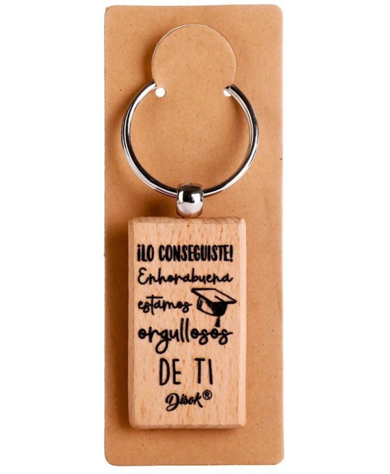 Llavero madera graduación