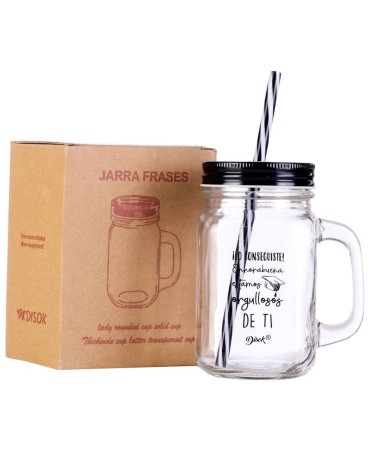 Jarra cristal con tapa y caña graduación