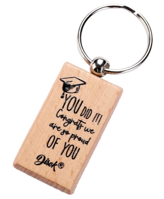 Llavero you did it madera