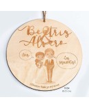 Cartel Madera "Sois Los Siguientes Novios" Personalizado