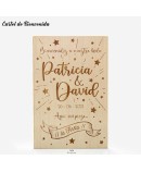 Cartel Madera Bienvenida Boda Estrellas Personalizado