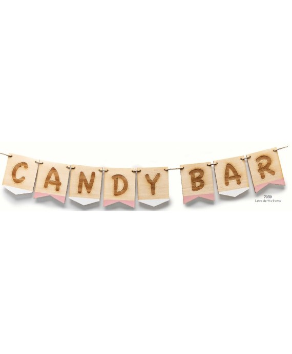 Guirnalda Madera Candy Bar Pintada