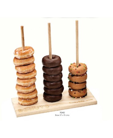 Soporte madera para donuts personalizable