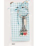 Cajita llavero niña y niño c/4 peladillas.