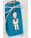 Cajita llavero niño com. marinero ancla c/4 peladillas