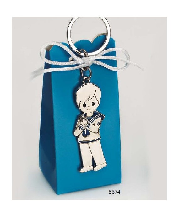 Cajita llavero niño com. marinero sgto. c/4 peladillas