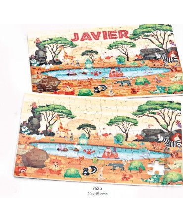 Puzle 80 piezas animales sabana