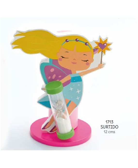 Porta-cepillos madera hada reloj de arena stdo