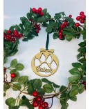 Bola de navidad mascota personalizada madera DM