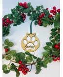 Bola de navidad mascota personalizada madera DM