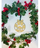 Bola de navidad mascota personalizada madera DM