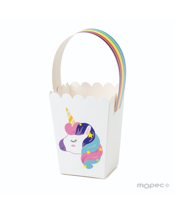 Cesta de papel unicornio