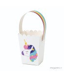 Cesta de papel unicornio