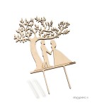 Cake topper madera novios Árbol de la Vida