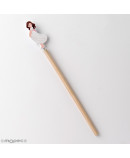 Lápiz Madera Niña Comunión Sujetando Falda