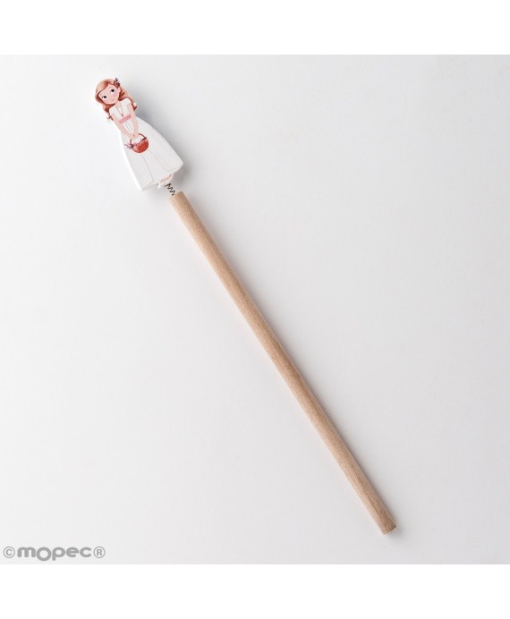 Lápiz Niña Comunión Cesta Flores