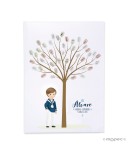 Lámina Huellas Comunión Marinero Azul Marino