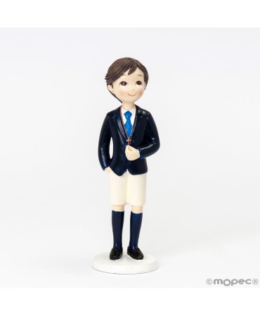 Figura Pastel  Comunión Niño Moreno Pantalón Corto