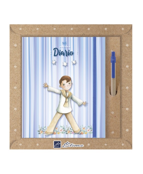 Diario Comunión + Bolígrafo Touch Estrellas