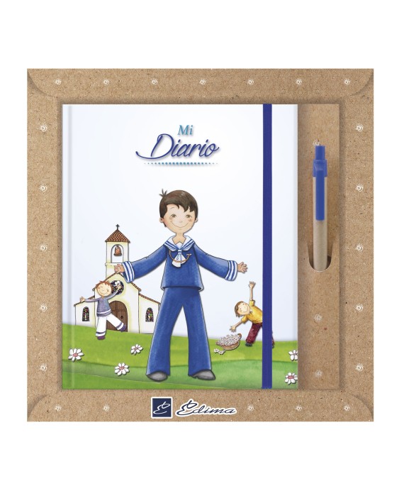 Diario Comunión + Bolígrafo Touch Niño Iglesia