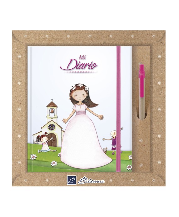 Diario Comunión + Bolígrafo Touch Niña Iglesia