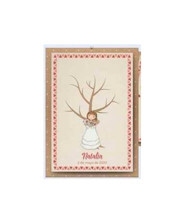 Árbol de Huellas Niña Flores