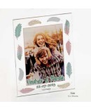 Portafotos metac. plumas