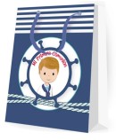 Bolsa de papel marinero flores comunión nino