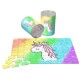 Puzzle en lata metálica de regalo unicornio