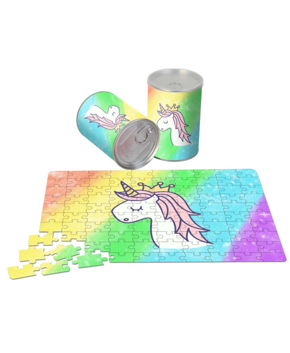 Puzzle en Lata Metálica de Regalo Unicornio