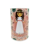 Hucha Metálica Mi Primera Comunión Rosa