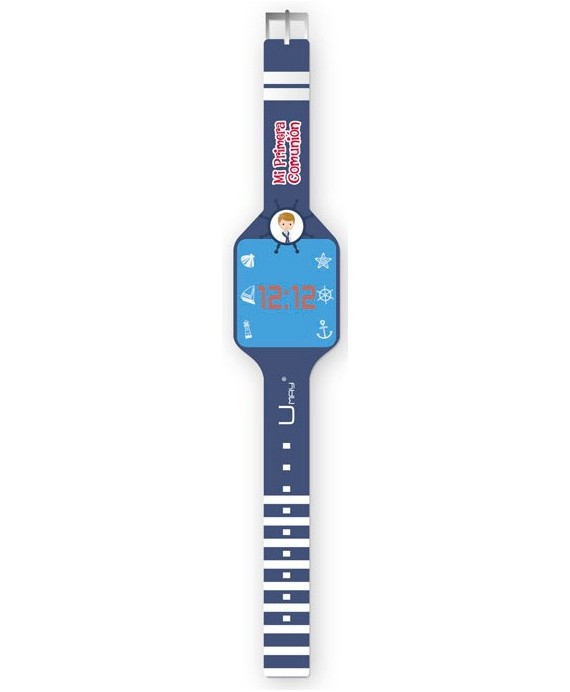 Reloj Led Mi Primera Comunión Azul