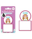 Taco de Notas Imán Mi Primera Comunión Rosa