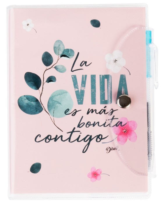 libreta-pvc-bolígrafo-frases-positivas