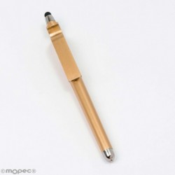 Bolígrafo dorado con puntero y aguanta móvil