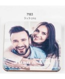 Foto madera con imán personalizado c/foto, nombres y fecha