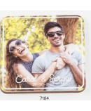 Foto madera con imán personalizado c/foto, nombres y fecha