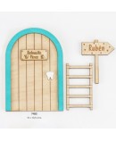 Set puerta ratoncito pérez personalizado azul