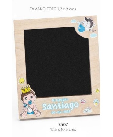 Portafotos mad. bebé rey personalizado