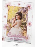 Portafotos met. flores rosas personalizado