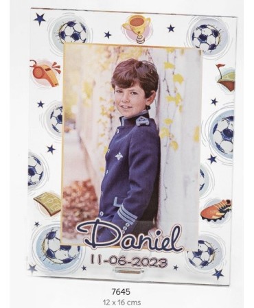 Portafotos met. fútbol personalizado