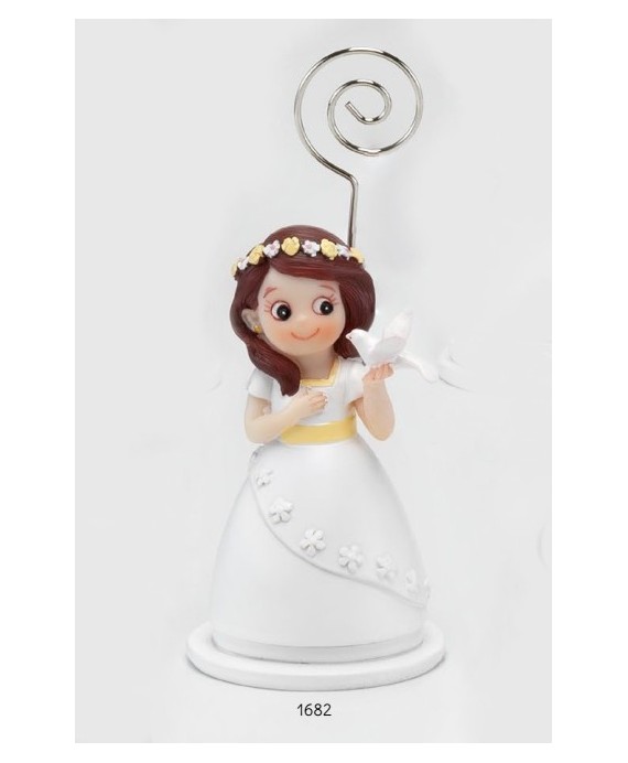 Niña Comunión Paloma Sujeta-Tarjetas