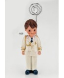 Niño Comunión Almirante Casaca Blanca Sujeta-Tarjetas