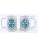 Taza Inicial Azul Personalizada c/Caja de Regalo